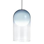 Muna Pendant - Chrome / Shaded Blue