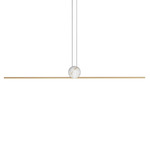 Regolo Linear Pendant - Matte Champagne / White Marble