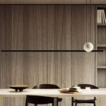 Regolo Maxi Linear Pendant - Matte Black / White Marble