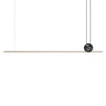 Regolo Maxi Linear Pendant - Warm Grey / Black Marble