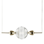 Frida Linear Pendant - Gold Nickel / Transparent