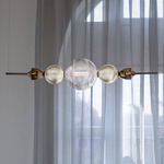 Frida Linear Pendant - Light Gold / Transparent
