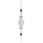 Greta Pendant - Shiny Nickel / Transparent / Teak