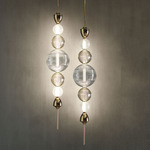 Greta Pendant - Light Gold / Transparent / Teak