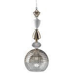 Amelie Pendant - Gold Nickel / Transparent / Teak