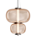 Nube Pendant - Iron Gray / Salmon Pink