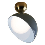 Aurora Ceiling Light - Brushed Light Gold / Baby Blue