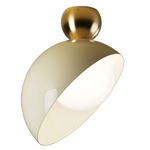 Aurora Ceiling Light - Brushed Light Gold / Ancient White