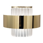 Crono Wall Sconce - Shiny Gold / Satin