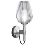 Rose Wall Sconce - Transparent / Chrome