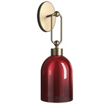Valentina Wall Sconce - Brushed Gold / Red