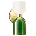 Caterina Wall Sconce - Brushed Gold / Green