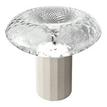 Cicla Stone Table Lamp - Transparent / Chrome