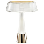 Teco Table Lamp - Light Gold / Shaded White / Gold