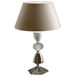Amelie Table Lamp - Gold Nickel / Chinette Grey