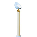 Aurora Floor Lamp - Brushed Light Gold / Baby Blue