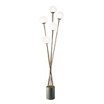 Tea Floor Lamp - Gold Nickel / Charcoal / Satin White