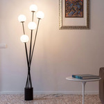 Tea Floor Lamp - Matte Black / Charcoal / Satin White