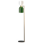 Caterina Floor Lamp - Brushed Gold / Green