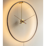 Ombra Wall Clock - Brass / Walnut