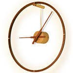 Mini Ombra Wall Clock - Brass / Walnut