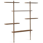 Axis 2 Shelving System - Walnut / Brass