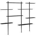 Axis 3 Shelving System - Black Ash / Brass