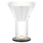 Beryl Inverted Table Lamp - Bronze / Crystal
