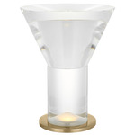 Beryl Inverted Table Lamp - Hand Rubbed Antique Brass / Crystal