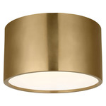 Dola Ceiling Flush Light - Hand Rubbed Antique Brass / Clear