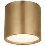 Dola Ceiling Flush Light - Hand Rubbed Antique Brass / Clear