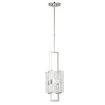 Duelle Pendant - Polished Nickel / Clear