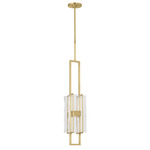 Duelle Pendant - Hand Rubbed Antique Brass / Clear