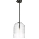 Leano Wide Pendant - Bronze / Clear