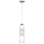 Leano Pendant - Hand Rubbed Antique Brass / Clear