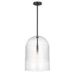 Leano Wide Pendant - Bronze / Clear