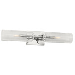 Leano Bathroom Vanity Light - Polished Nickel / Clear