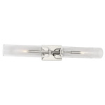 Leano Bathroom Vanity Light - Polished Nickel / Clear