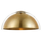 Lusi Ceiling Flush Light - Hand Rubbed Antique Brass / Clear