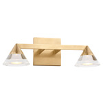 Midrand Crystal Bathroom Vanity Light - Hand Rubbed Antique Brass / Crystal