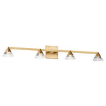 Midrand Crystal Bathroom Vanity Light - Hand Rubbed Antique Brass / Crystal