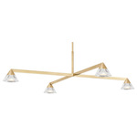Midrand Crystal Chandelier - Hand Rubbed Antique Brass / Crystal