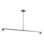 Midrand Crystal Linear Chandelier - Bronze / Crystal