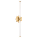 Poza Bathroom Vanity Light - Hand Rubbed Antique Brass / Clear