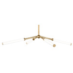 Poza Chandelier - Hand Rubbed Antique Brass / Clear