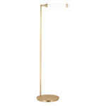 Poza Floor Lamp - Hand Rubbed Antique Brass / Clear