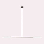 Poza Linear Chandelier - Bronze / Clear
