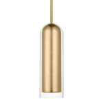 Tala Pendant - Hand Rubbed Antique Brass / Clear