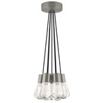 Alva 2700K Multi-Light Pendant - Satin Nickel / Black Cord
