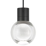 Mina 2700K Pendant - Black / Crystal